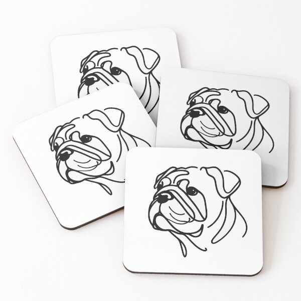Item preview, minimalist bulldog designed and sold by tomamatear.