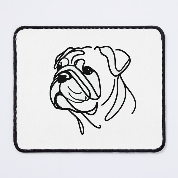 Item preview, minimalist bulldog designed and sold by tomamatear.