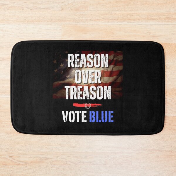 Item preview, Reason Over Treason Vote Blue Democratic Political Design designed and sold by EarthArtDesigns.