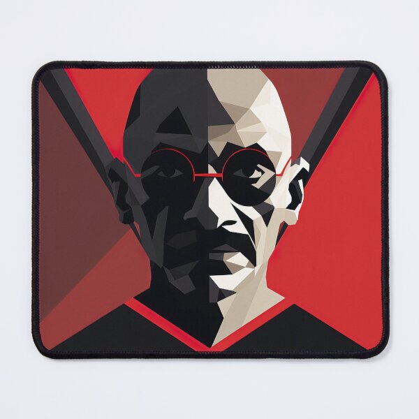 Item preview, Mahatma Gandhi | Red minimalism designed and sold by ComicsFactory.