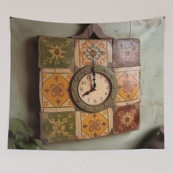 Item preview, clock on the wall, oil designed and sold by elegantpaterns.