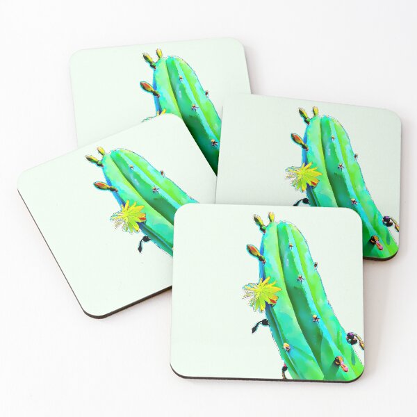 Item preview, Neon Cactus with Flower Buds designed and sold by QueenTheBean.