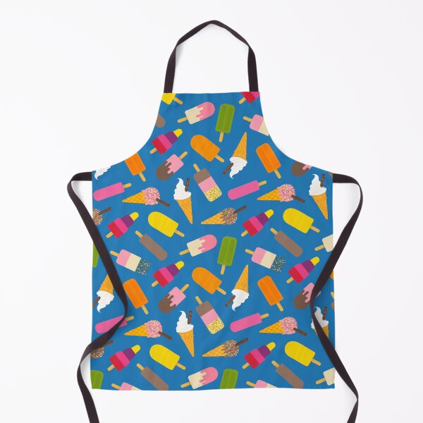 Item preview, Ice cream and lolly scatter on bright blue, cute summer pattern by Cecca Designs designed and sold by Cecca-Designs.