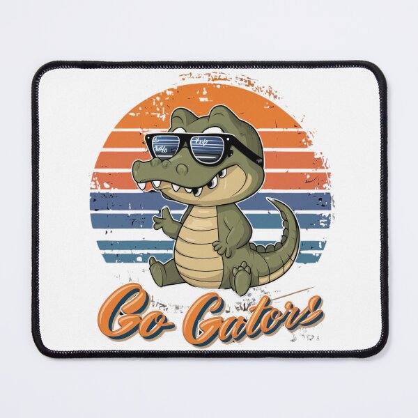 Item preview, UF Baby Gator wearing Glasses Go Gator Retro designed and sold by Anako Design.
