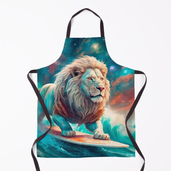 Item preview, White Lion Surfing the Galaxy Design From Rich AMeN Gill designed and sold by RichAMeNGill.