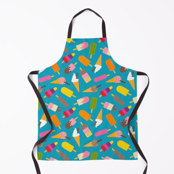 Item preview, Ice cream and lolly scatter on turquoise blue, cute summer pattern by Cecca Designs designed and sold by Cecca-Designs.