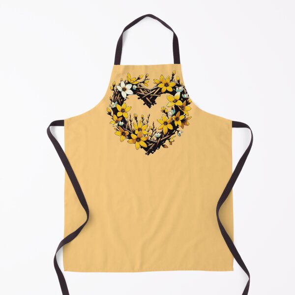 Item preview, Spring Forsythia heart Wreath designed and sold by FrictionMaxxing.