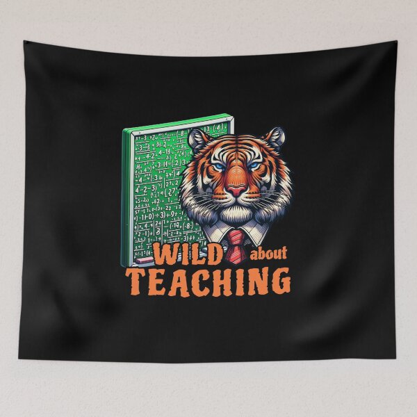 Item preview, Wild About Teaching - Tiger and Mathematics designed and sold by SeledineArt.