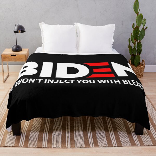 Item preview, Biden - He won't inject you with bleach (on black) designed and sold by Thelittlelord.