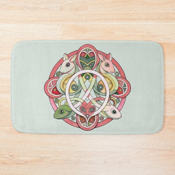 Item preview, Celtic knotwork with small mice designed and sold by Mustela erminea.