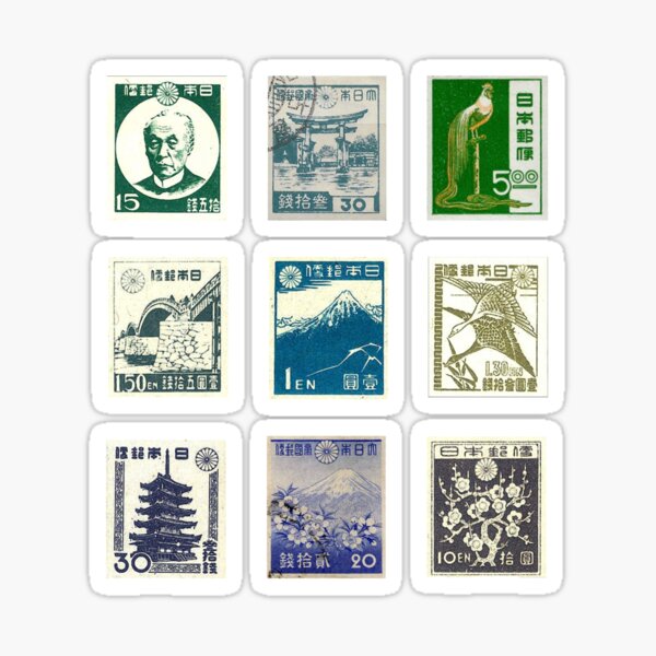 Item preview, Japanese Vintage Stamps Collection designed and sold by gliyj.