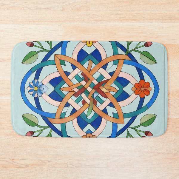 Item preview, Another celtic knot and flowers designed and sold by Mustela erminea.