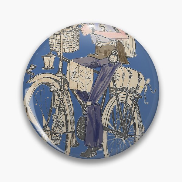 Item preview, The cyclist in blues designed and sold by CamphuijsenArt.