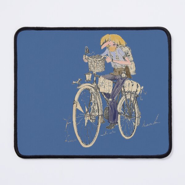 Item preview, The cyclist in blues designed and sold by CamphuijsenArt.