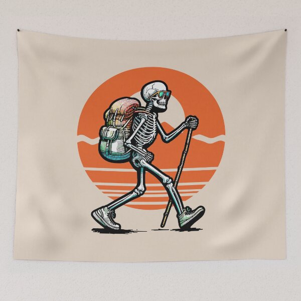 Item preview, Skeleton Tourist Ready for Travel - Camping Humor designed and sold by greenwhite25.