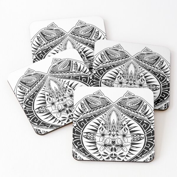 Item preview, Tribal Patterns - Hawaiian - Samoan -Polynesian White And Black - 3572 designed and sold by sunnthreads.