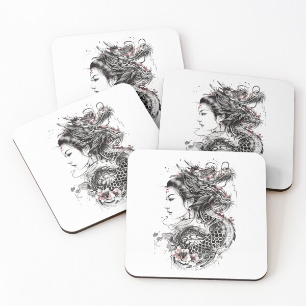 Item preview, Highly Detailed Japanese Tattoo Style Art designed and sold by Lucy Goosy Art.