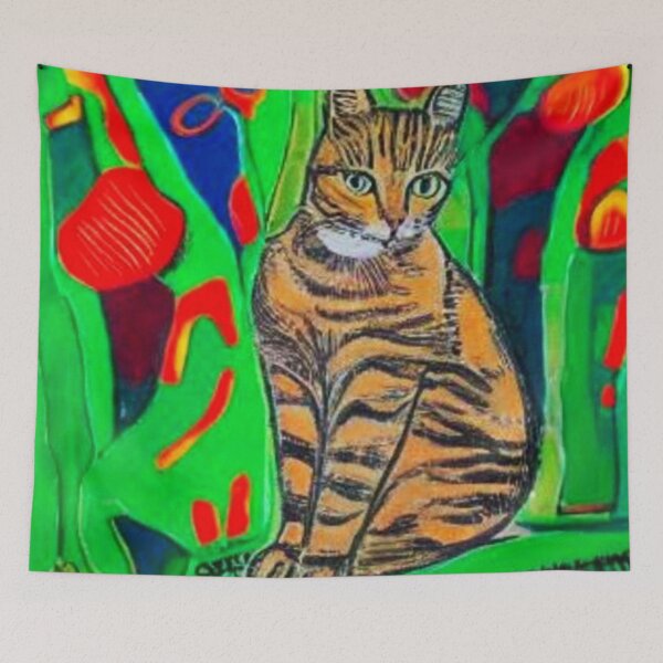 Item preview, Cat in the garden designed and sold by George Hutton Hunter.
