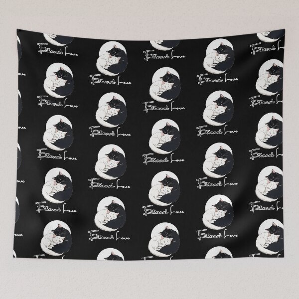 Item preview, Cute Black and white cat ethernal love designed and sold by Catophile.