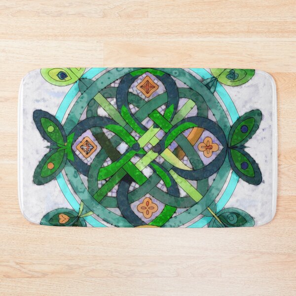 Item preview, Knotwork with butterflies - version with background designed and sold by Mustela erminea.
