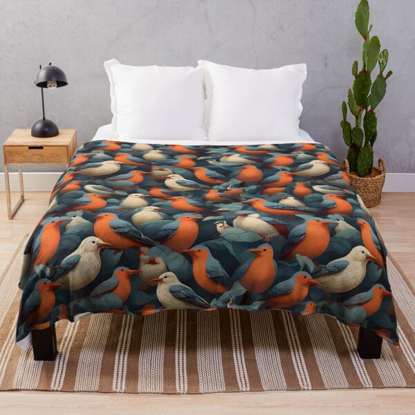 Item preview, Vibrant Orange Bird Patterns: Add Whimsical Charm designed and sold by AYACHI90.