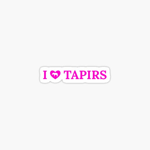 Vista previa del artículo con la obra «I Corazon Tapires Rosa», diseñado y vendido por ThatIsSomething.