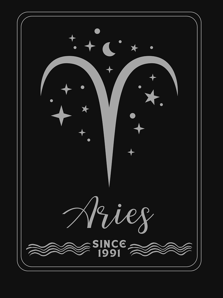 Thumbnail 7 of 7, Essential T-Shirt, Sign Aries, since 1991 designed and sold by Numbers-Art.