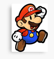 Jumping Mario Canvas Print