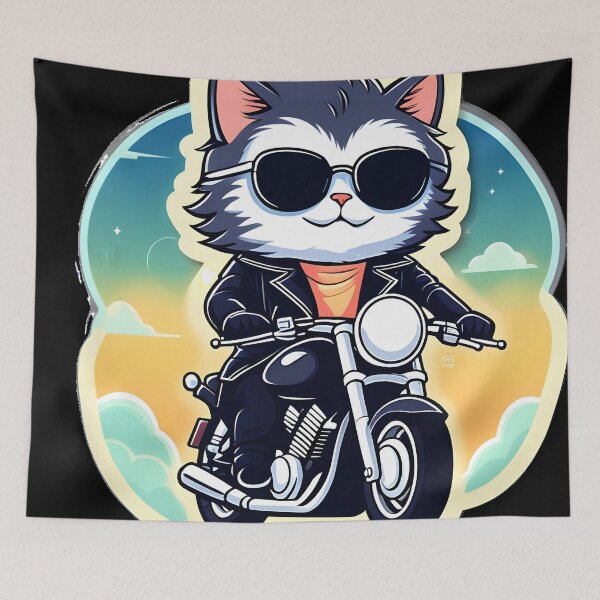 Item preview, Biker Cat 1 designed and sold by Raging Woody Designs.