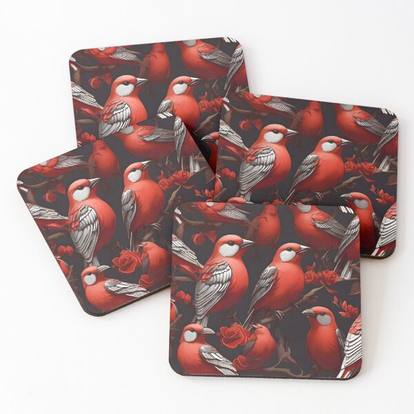 Item preview, Crimson Bird Patterns: Elevate Your Space with Bold Avian Designs designed and sold by AYACHI90.
