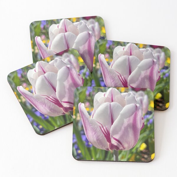 Item preview, White & Purple Tulip Close Up designed and sold by EmmaLilStudio.
