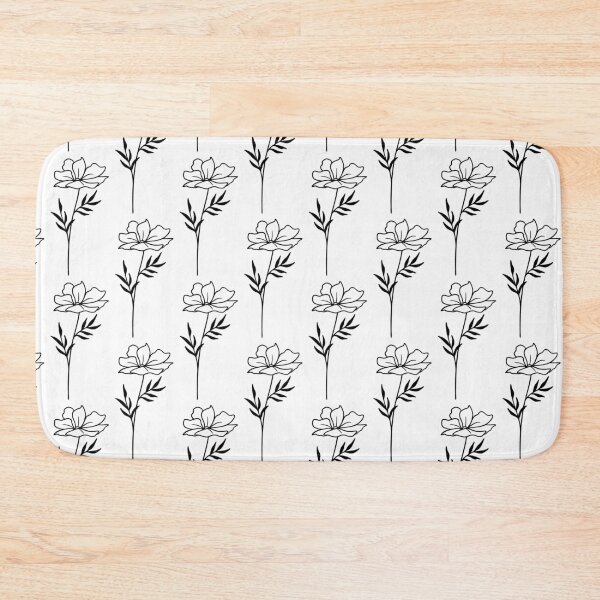 Item preview, Floral Line Art | Elegant Wildflower Leafy Stem designed and sold by RachelFCreative.