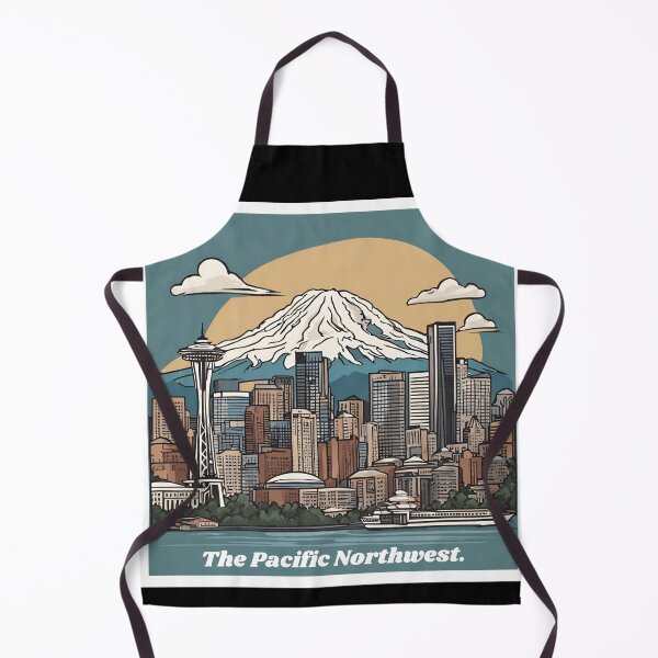 Item preview, Pacific Northwest Seattle Skyline Drawing designed and sold by Kreativechaos.