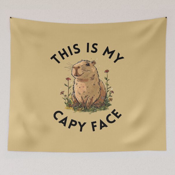 Item preview, This Is My Capy Face Capybara Animal Black designed and sold by NateFellhauer.