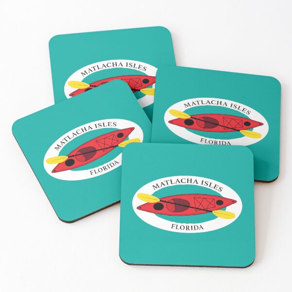 Item preview, Matlacha Isles Kayak Oval Sticker - Red designed and sold by BlueSkyTheory.
