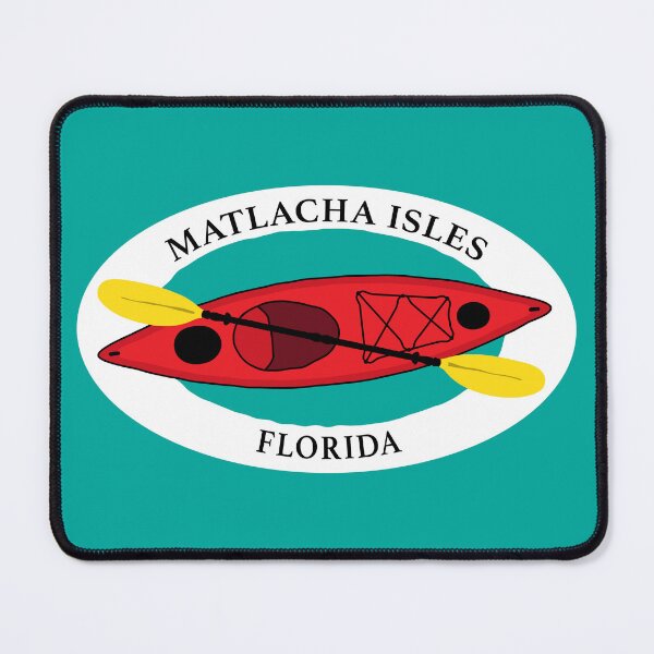 Item preview, Matlacha Isles Kayak Oval Sticker - Red designed and sold by BlueSkyTheory.