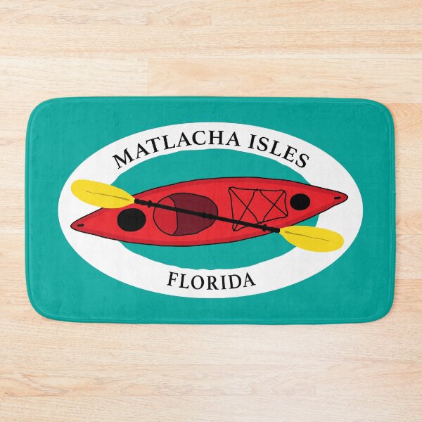 Item preview, Matlacha Isles Kayak Oval Sticker - Red designed and sold by BlueSkyTheory.