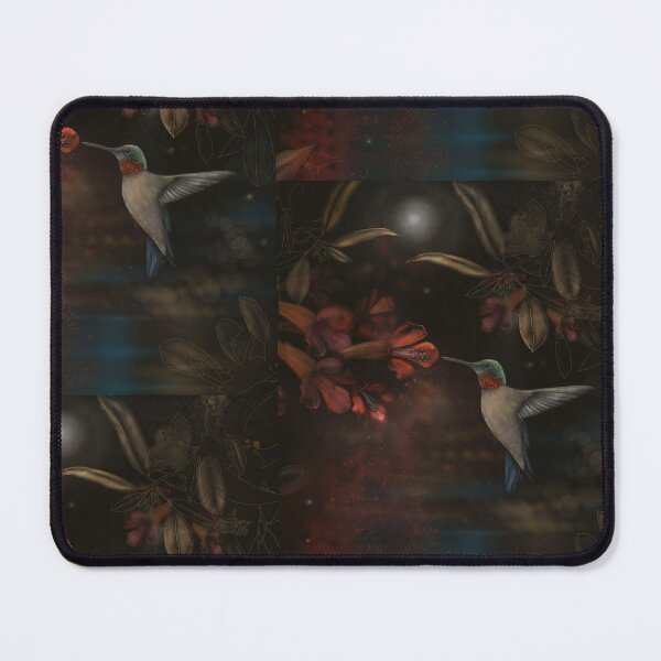 Item preview, Ruby-throated Hummingbird with Flowers designed and sold by BlindEye1.