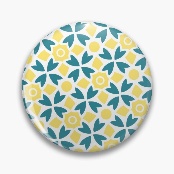 Item preview, Teal Batik Flowers & Gold Shield Cross Absolute Diagrams designed and sold by Alchemy-A-La-G.