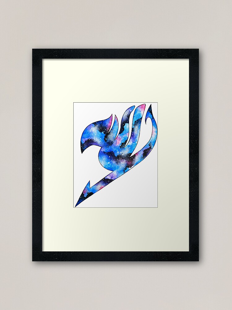 Galaxy Fairy Tail Logo Framed Art Print By Faeriedrugs Redbubble