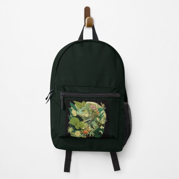 Item preview, A beautiful iguana among tropical flowers. designed and sold by Natalia-Vlad.