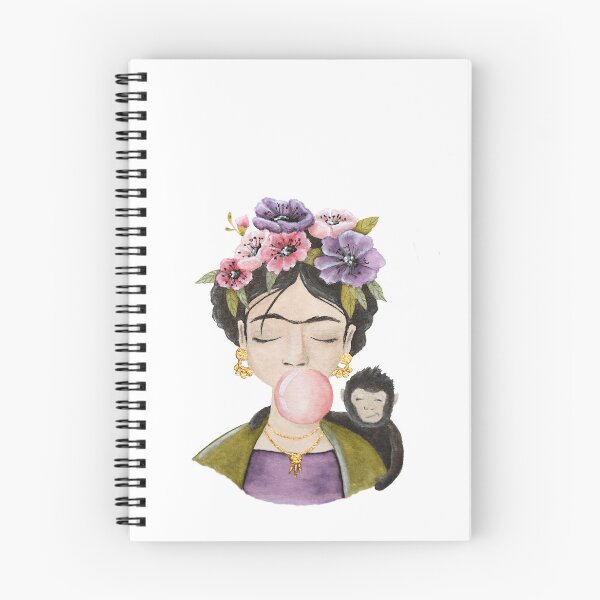 Item preview, Frida Kahlo with chewing gum and monkeys designed and sold by fraeuleinteffi.