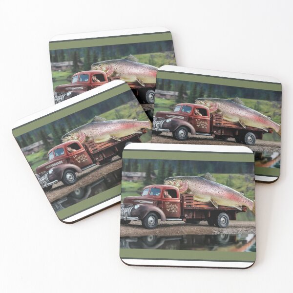Item preview, Old Truck hauling Trout designed and sold by RWCarpenter.