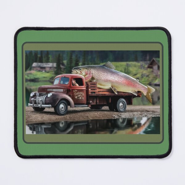 Item preview, Old Truck hauling Trout designed and sold by RWCarpenter.