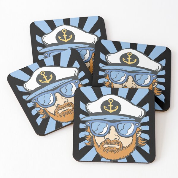 Item preview, Nautical Charm Ship Captain Portrait  designed and sold by DrawHandArt.