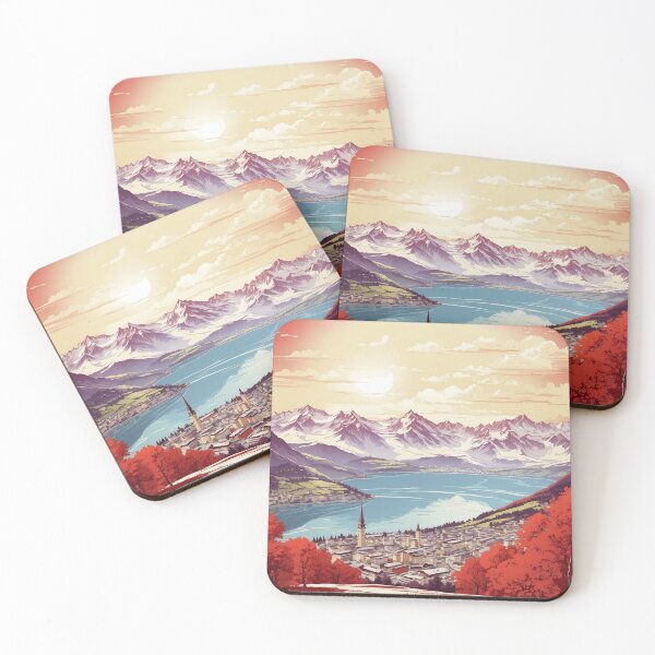 Item preview, Zell am See Austria Sunrise Vintage Travel Tourism Poster  designed and sold by TravelersGems.