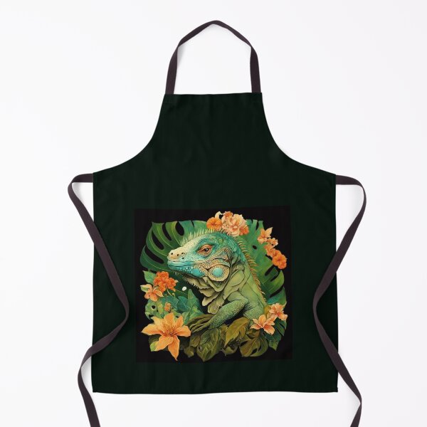 Item preview, A beautiful iguana among tropical flowers.  designed and sold by Natalia-Vlad.