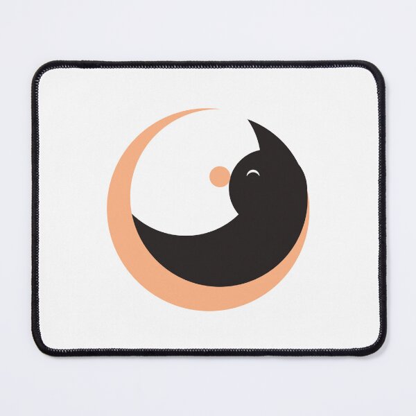 Item preview, Geometric napping moon cat designed and sold by Khial.