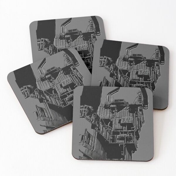 Item preview, Black and deep gray - Engraved metal illustrations collection by Red Siri0 (Industrial face) designed and sold by Red Siri0 Art.