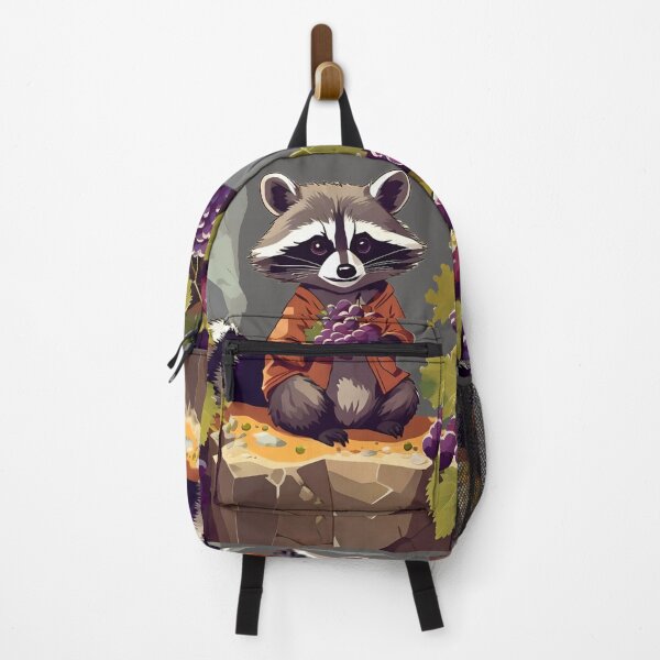 Item preview, Raccoon on a stone harvesting grapes. designed and sold by Ciervo Primavera.
